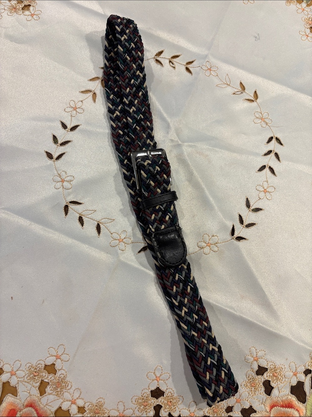 Woven Multicolor Elastic Belt - Women's Accessories